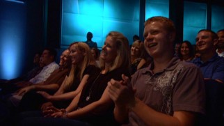 This family of four seems to enjoy hearing Tosh have a go at soccer.