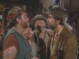 Davy faces off with Mike Fink in "Davy Crockett and the River Pirates."