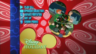 A still from Disney Channel Holiday's animated main menu.