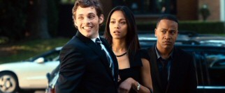 The uncharacteristic jauntiness of Oscar (James Marsden) clues girlfriend Elaine (Zoe Saldana) and her younger brother Jeff (Columbus Short) that that taken pill wasn't really Valium.