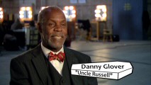 In his featurette interviews, Danny Glover is more alert than (but as lispy as) his turn in the film as old coot Uncle Russell.