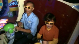 Toy Story Midway Mania is fun, but it's also Science in work, as we learn in the Science of Disney Imagineering: Design and Models DVD.