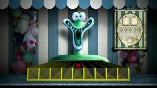 In one of three Super Silly Fun Land mini-games, you throw the ball at just the right moment for that the snake (or whatever it is) can digest it in the most valuable way.
