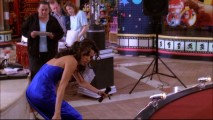 Oh no! Gabrielle got her dress stuck, as Mr. Incredible looks on.