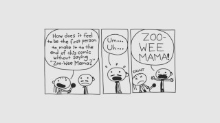Zoo-Wee-Mama! A gallery provides a taste of Rowley's popular comic strip series seen in the school newspaper.