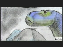 An abandoned scene in storyboard form.