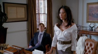 Lawyers Nick George (Peter Krause) and Nola Lyons (Lucy Liu) clash both in and out of judge's chambers throughout the second season of "Dirty Sexy Money."