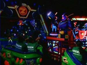 Buzz Lightyear Astro Blasters is one of the youngest Disneyland attractions covered in this DVD set.