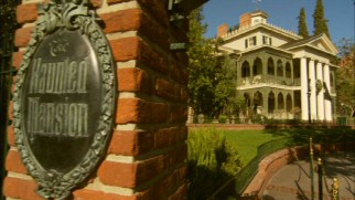 The Haunted Mansion, still one of Disney's most popular attractions, doesn't look too scary from the outside in daylight.