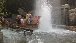 These Kali River Rapids riders are going to get wet. The only question is how wet.