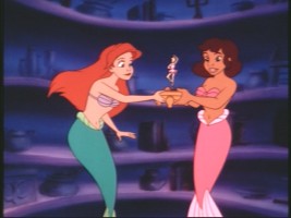 Ariel and her hearing-impaired friend Gabriella hold that whirlmajigger.