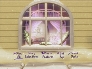 The weather outside is frightful on this snowy animated main menu.