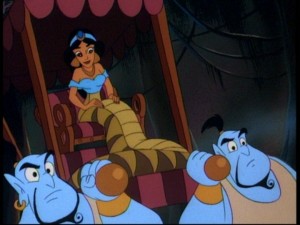Genie ain't never had a snake like Jasmine!