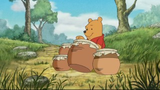 Winnie breaks it down Pooh-style on the honey drums.