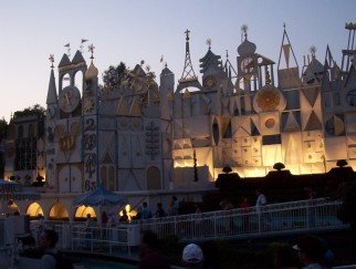 Dusk falls upon "it's a small world."