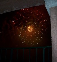 The proximity of Disneyland enabled every disconcerting boom from the fireworks to be felt along with the witnessing of the impressive pyrotechnics straight from the outdoor hotel hallway.