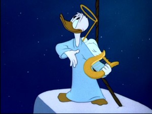 Donald reveals his pious side in "Soup's On."