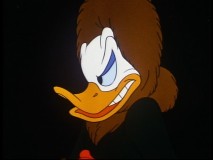Donald looks villainous in "Dumb Bell of the Yukon."