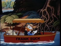 Donald meets a savage Goofy in "Frank Duck Brings 'Em Back Alive."
