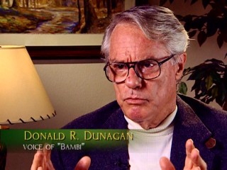 After many years out of Hollywood's limelight, Bambi's voice actor and model Donald "Donnie" R. Dunagan was rediscovered in time to be interviewed for this 2005 DVD making-of documentary.