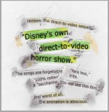 This page from the news scrapbook gallery illustrates the unflattering critical response that met many of Disney's early direct-to-video sequels.