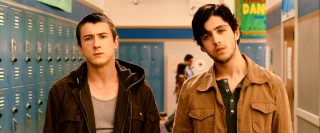 The relentless bullies of the film: Filkins (Alex Frost) and Ronnie (Josh Peck) strike a presence in the school locker hallway.