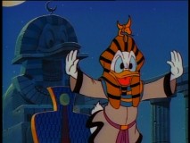 Donald Duck learns that being a god isn't all it's cracked up to be in "Sphinx for the Memories."
