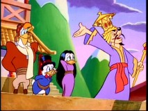 Scrooge and Launchpad soon find that the country of Tupei is not the most hospitable of places.