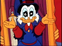 Only in Duckburg can people hide behind a portrait and convince officials that thats who they really are.