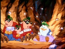 Flintheart does not take kindly to the company he resorts to scheming with (the Beagle Boys).