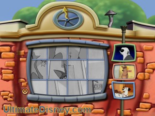 A scrambled puzzle on screen will begin to put itself together. The player must identify the Disney dog being shown before the puzzle is complete.