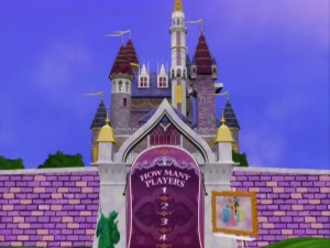 This computer-animated castle is the setting for "Disney DVD Game World: Disney Princess Edition."
