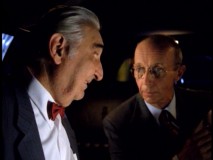Chuck's uncle Phil (Fyvush Finkel) and Chicago's mayor (Max Wright) compare their darkened car visages.