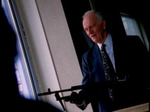 Government official John Dobbs (Josef Sommer) demonstrates why he should be investigated in the dramatic two-parter "The Wall."