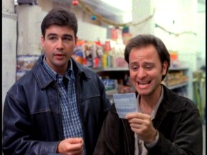 Though Gary plays it cool, Chuck can't contain his excitement at being given winning lottery numbers for once.