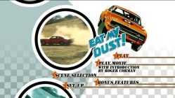 Some of the titular dust is raised on the main menu's montage rotation.