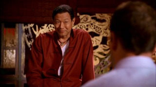 Though he puts on a heavy Asian air as Chinatown acupuncturist, Dr. Chen (James Saito) is much more articulate and less Miyagian as Eli's confidant and advisor.