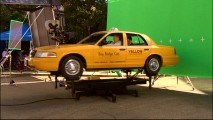To shake up a cab, it's mechanics and green screen now, CGI later as seen in "Creating Visions."