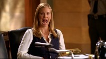 Natasha Henstridge proves she has swallowed her gum in Season 2 blooper reel "Circular File."