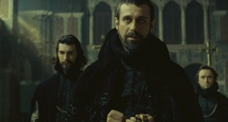 King Philip of Span (Jordi Mollà) in his menacing garb. What makes one evil? Being Catholic or going to war? The film never distinguishes the two.