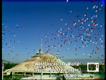 The patriotic balloon-filled opening of Space Mountain at Walt Disney World is one of the occurrences commemorated in the 1975 Disney Studio Album.