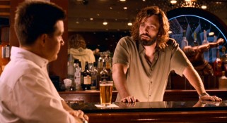 Ben Affleck goes grungy and bearded in the supporting role of Joel's best friend, bartender Dean.
