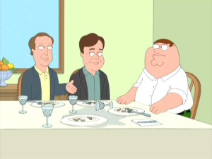 Chevy Chase and Dan Aykroyd share this reviewer's opinion that Peter Griffin isn't very funny at all.