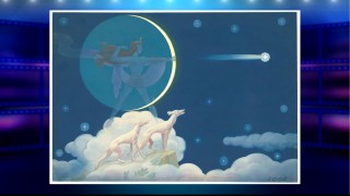 A piece of concept art for the goddess Diana is one of many found in the Interactive Art Gallery.