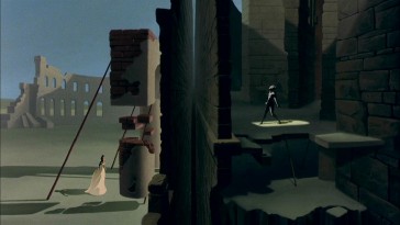 Two potential lovers are separated by an immense barrier in the much-hyped Walt Disney and Salvador Dali short "Destino."