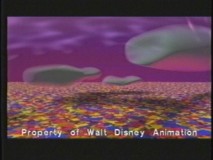A CGI test for "Symphony No. 5's" second early concept contains what looks like Styrofoam peanuts hovering over paint blobs.