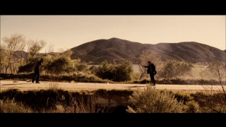 The showdown originally shot as the ending to "Faster" furthered the parallels to "The Good, The Bad and The Ugly."