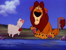 "Lambert the Sheepish Lion" seems surprised to see you. Like he hasn't already been on DVD three times.