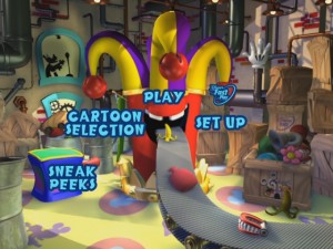 Walt Disney's Funny Factory churns along as Goofy operates the controls from above.