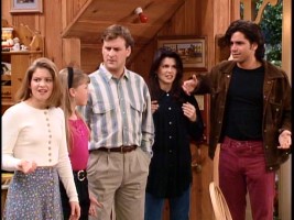 D.J., Stephanie, Joey, Rebecca, and Jesse wonder, "Where are the bonus features?"